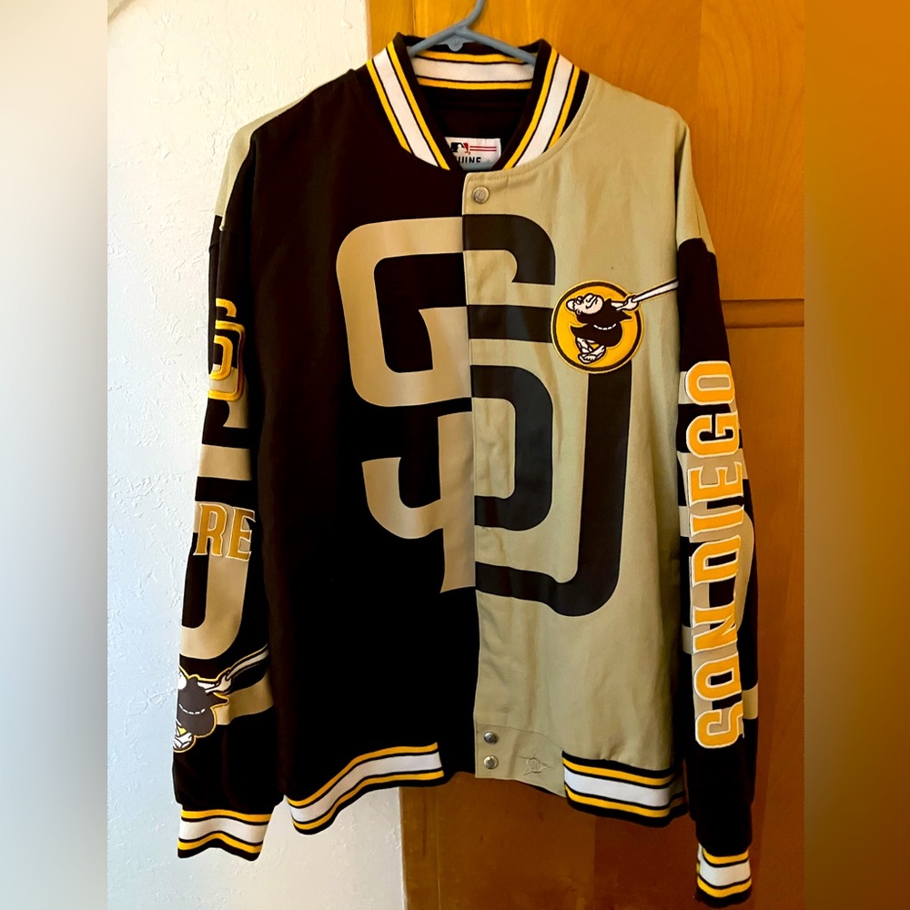 *NEW* San Diego Padres Brown, tan  and Gold Jacket